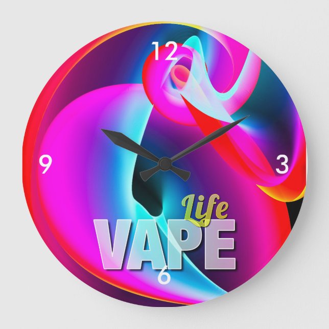 Crazy Cool Vape Cloud Large Clock (Front)