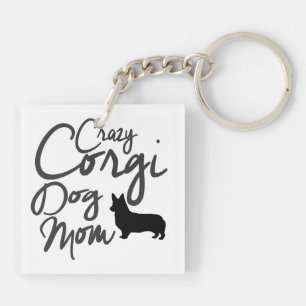 Crazy Corgi Dog Mum Key Ring