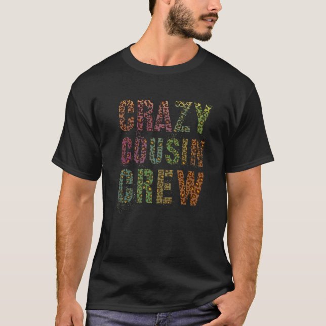 CRAZY COUSIN CREW Leopard Print Funny Mawmaw Pawpa T-Shirt (Front)