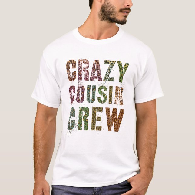 CRAZY COUSIN CREW Leopard Print Funny Mawmaw Pawpa T-Shirt (Front)