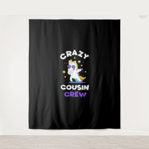 Crazy Cousin Crew Reunion Unicorn T Shirt Funny Da Tapestry
