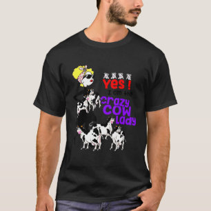 Crazy Cow Lady Cow T-Shirt