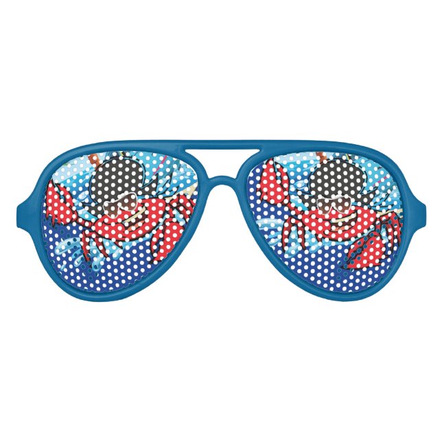 Crazy Crab Party SunGlasses (Front)
