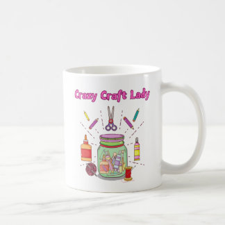 Crazy Craft Lady Mug, coffeemug for her, gift, Coffee Mug