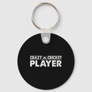 Crazy Cricket Player - Cricket Game Cricket Player Key Ring