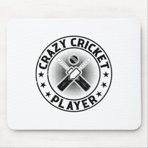 Crazy Cricket Player - Cricketing Cricket Player 1 Mouse Mat