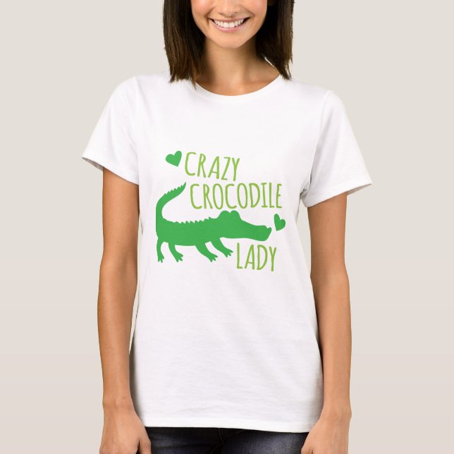 Crazy Crocodile Lady T-Shirt (Front)