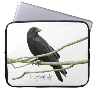 Crazy Crow Lady Laptop Sleeve