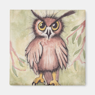 Crazy Cute Owl Magnet