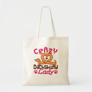 Crazy Dachshund Lady Doxie Mum Tote Bag
