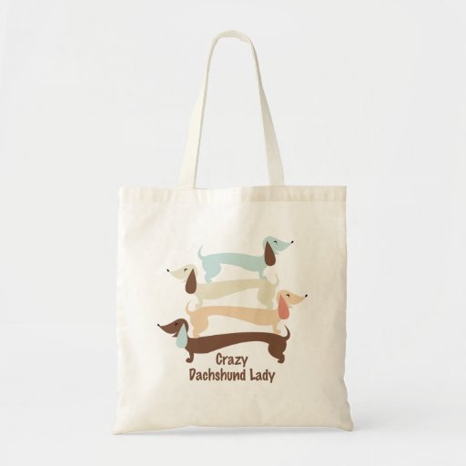 Image of Crazy Dachshund Lady Tote Bag