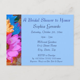 "Crazy Daisies" (1) - Bridal Shower Invitation Postcard