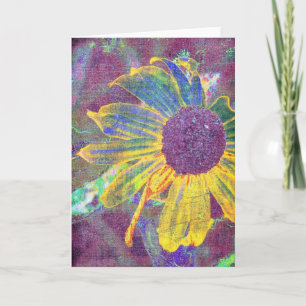 Crazy Daisy Digital Art Card