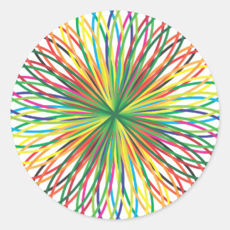Crazy Dandelion Classic Round Sticker