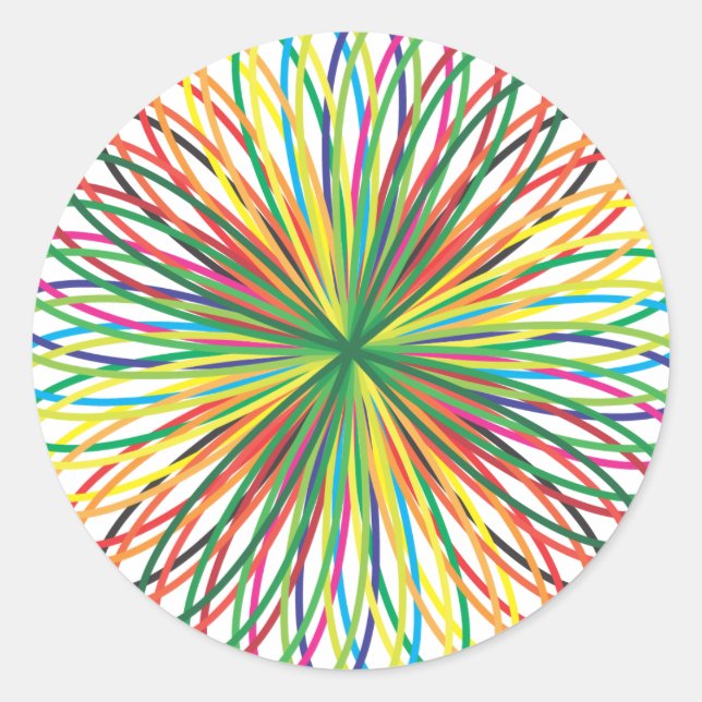 Crazy Dandelion Classic Round Sticker (Front)