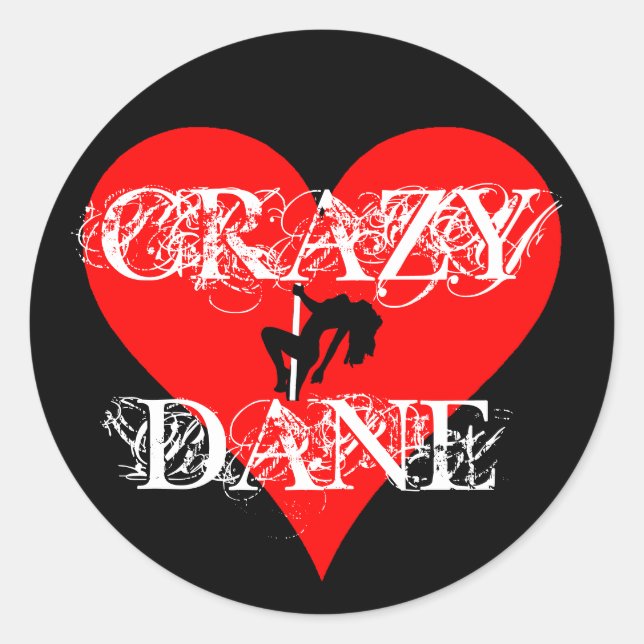 Crazy Dane Sticker (Front)