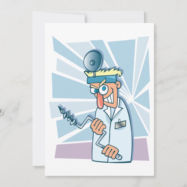 Crazy Dentist Invitations (Front)