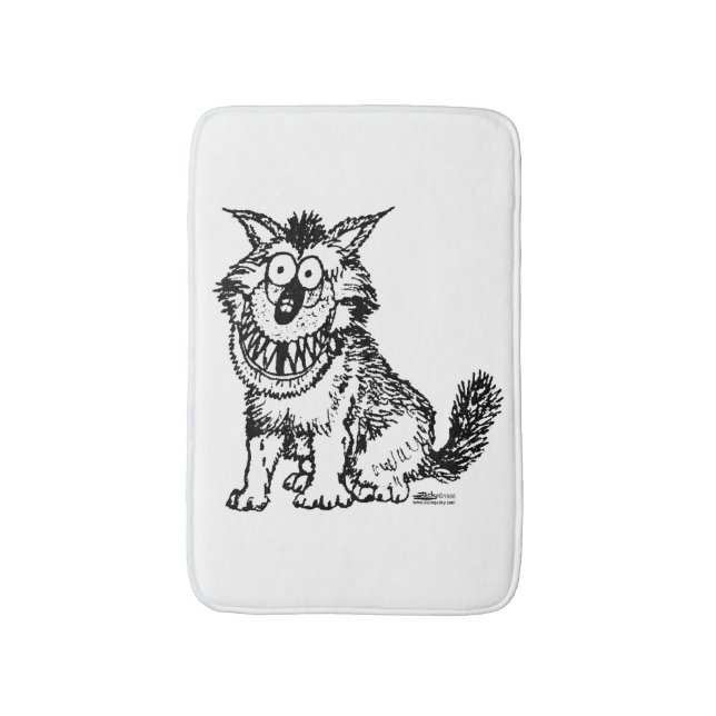 Crazy Dog Bath Mat (Front Vertical)