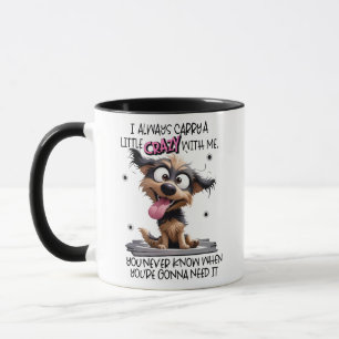 Crazy Dog Coffee Mug – Cute Cartoon Puppy Gift 