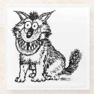 Crazy Dog Glass Coaster