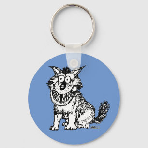 Crazy Dog Key Ring