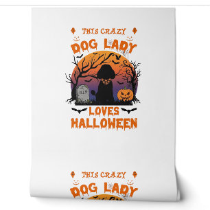 Crazy Dog Lady Loves Halloween Poodle Pumpkin Tomb Wallpaper