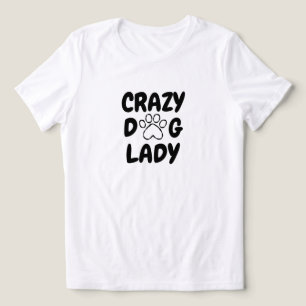 Crazy Dog Lady Typography T-Shirt - Tri-Blend Shirt