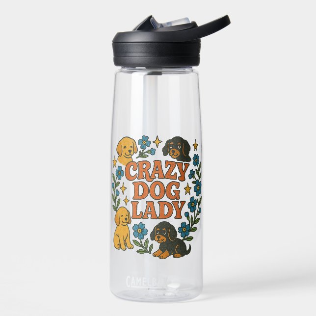 Crazy Dog Lady Water Bottle (Left)