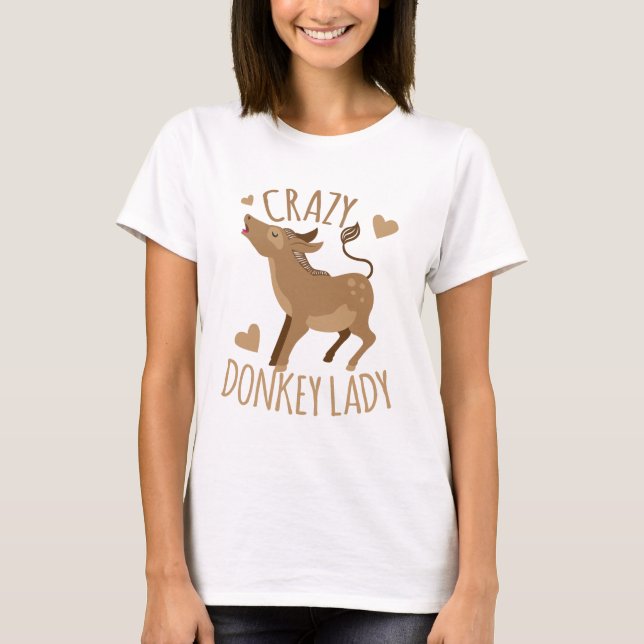 crazy donkey lady T-Shirt (Front)