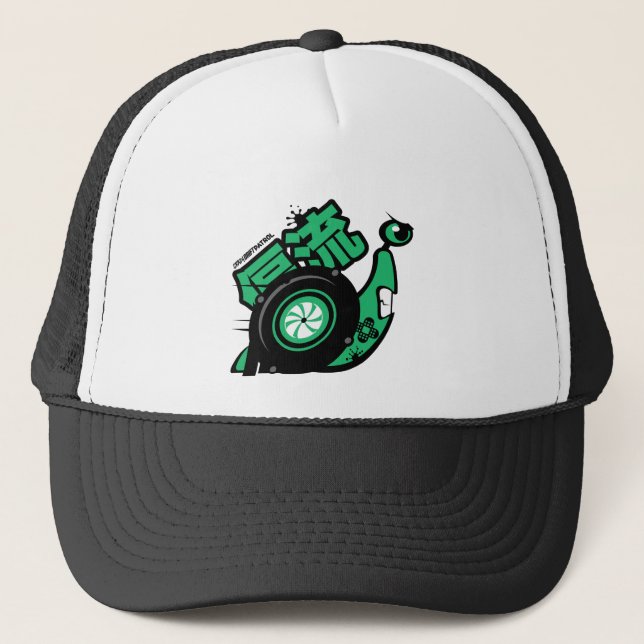 Crazy Drift Patrol - Turbo Snail (green) Trucker Hat (Front)