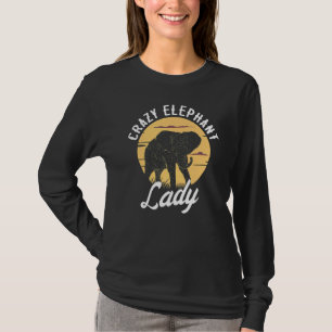 Crazy Elephant Lady Zoo Animal Zookeeper Safari T-Shirt