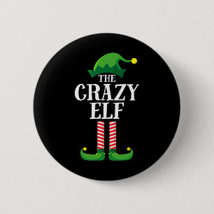 Crazy Elf Matching Family Group Christmas Party 6 Cm Round Badge