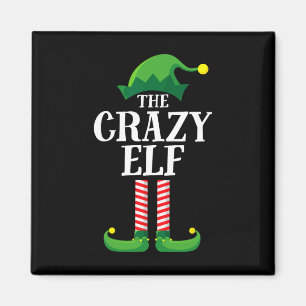 Crazy Elf Matching Family Group Christmas Party Magnet