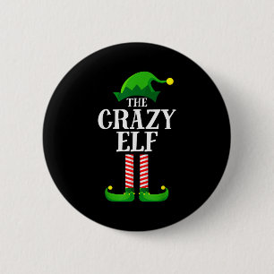 Crazy Elf Matching Family Group Christmas Party Py 6 Cm Round Badge