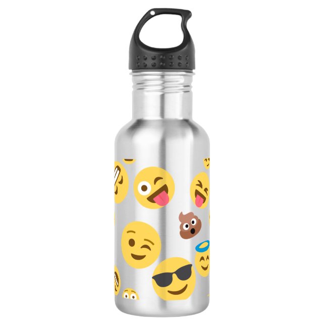 Crazy Emojis 532 Ml Water Bottle (Front)