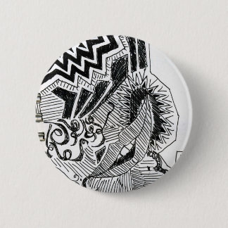 crazy eye 6 cm round badge