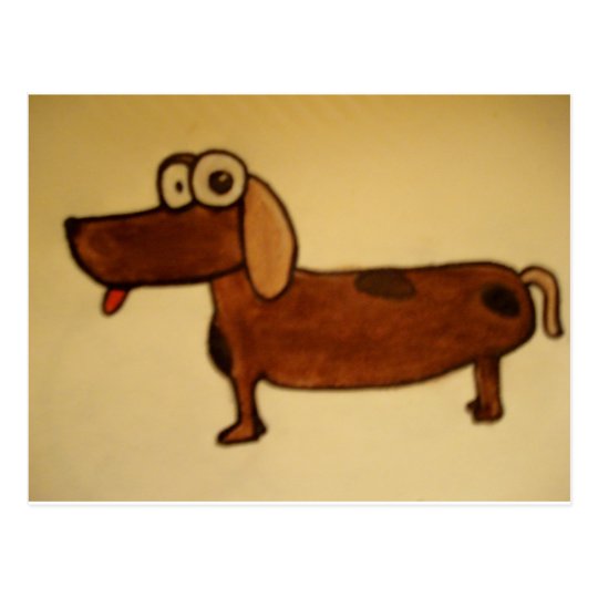 crazy eye dog postcard