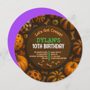 CRAZY EYEBALLS Halloween Birthday Party Invitation