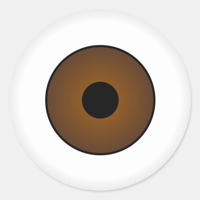 Crazy Eyeballs Halloween Sticker Brown (Front)