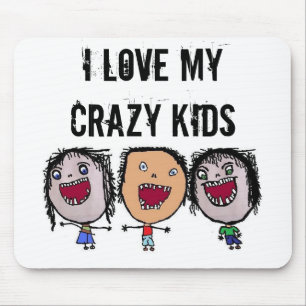 Crazy Face Cartoon Kids Mouse Mat