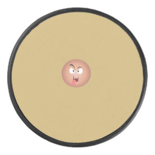Crazy Face Hockey Puck