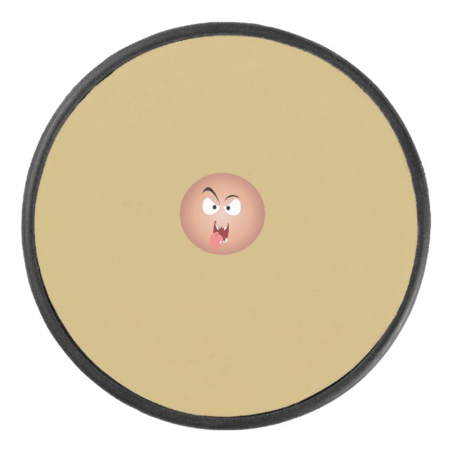 Crazy Face Hockey Puck (Front)