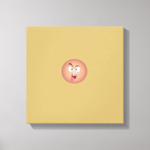 Crazy Face Wrapped Canvas