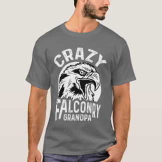 Crazy Falconry Grandpa Wildlife Biologist Gift ret T-Shirt