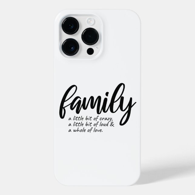 CRAZY FAMILY QUOTE  iPhone CASE (Back)