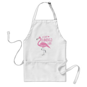 Crazy Flamingo lady Standard Apron