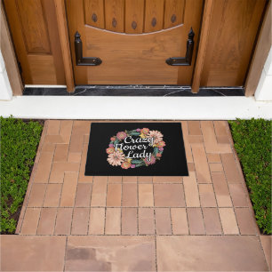 Crazy Flower Lady - Zinnia Gardener Doormat