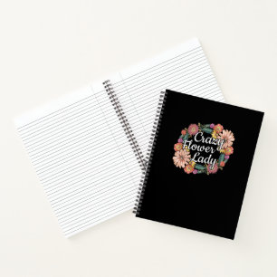 Crazy Flower Lady - Zinnia Gardener Notebook