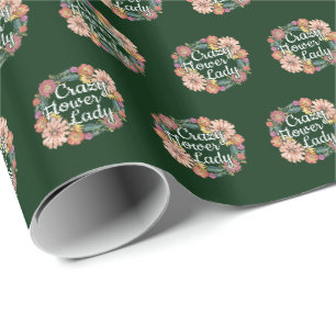 Crazy Flower Lady - Zinnia Gardener Wrapping Paper