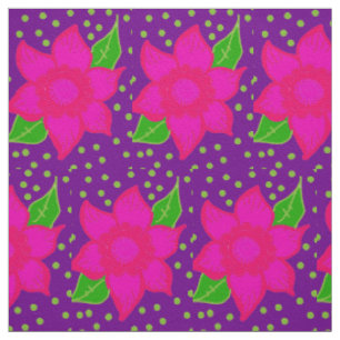 crazy flower pattern fabric